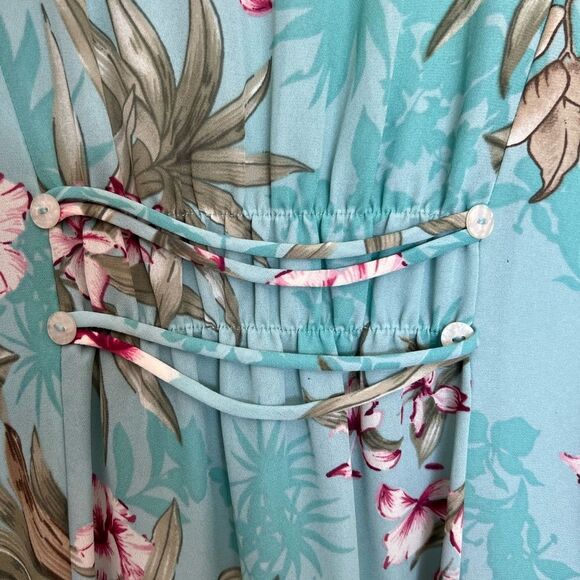 Amanda Lane Floral Print Keyhole Front Maxi Dress - Picture 6 of 6